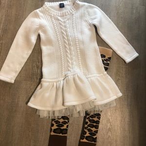 Baby Gap sweater & cheetah-print leggings